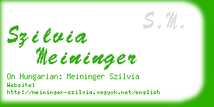 szilvia meininger business card